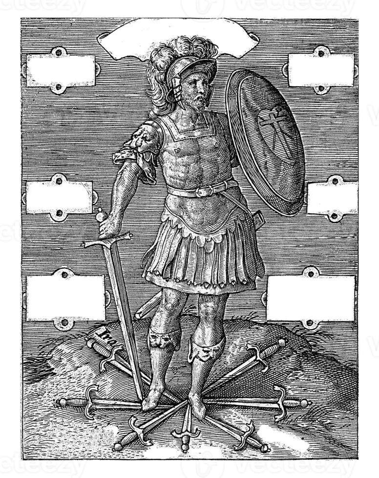 de kristen riddare, hieronymus wierix, 1589 - 1611 foto