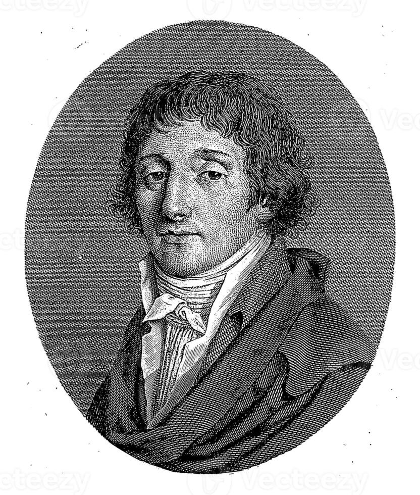 porträtt av poet ippolito pindemonte, felice zuliani, efter teodoro matteini, 1780 - 1834 foto