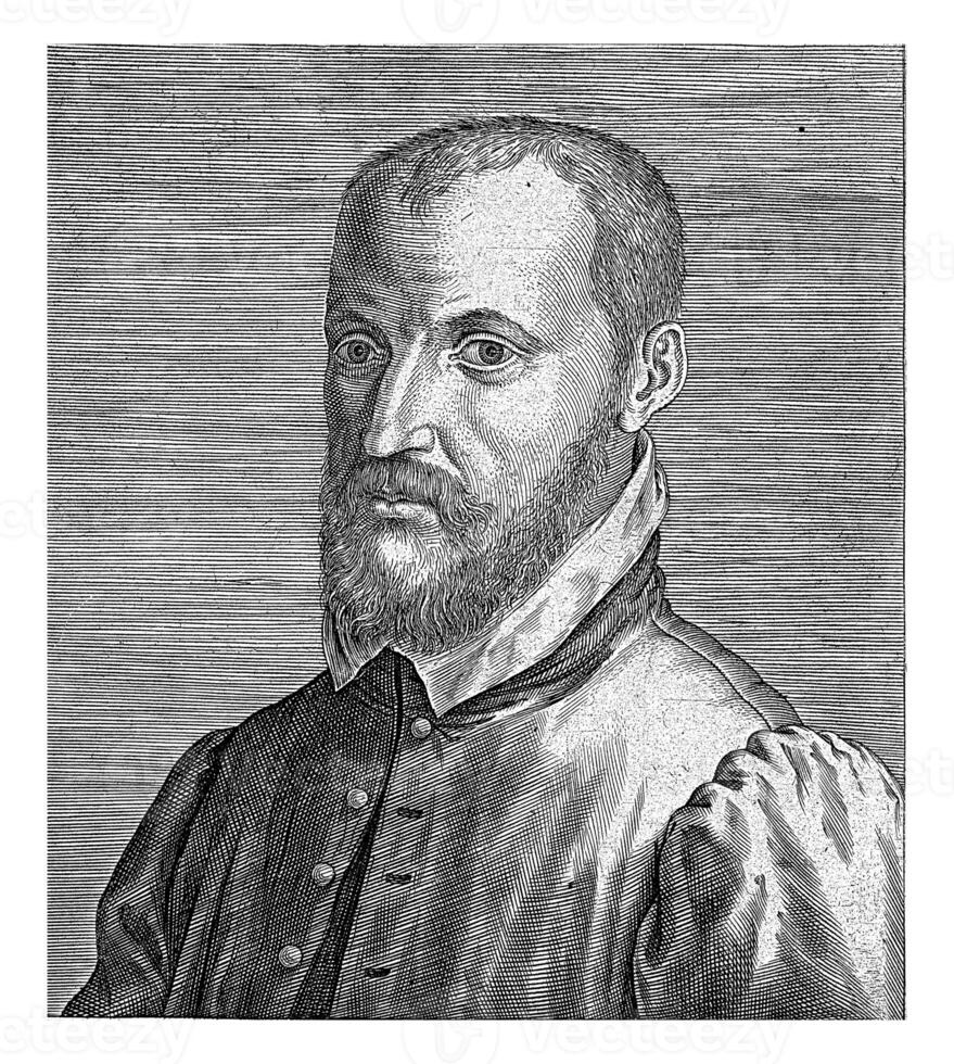 porträtt av charles de langhe, philips galla, 1587 - 1608 foto