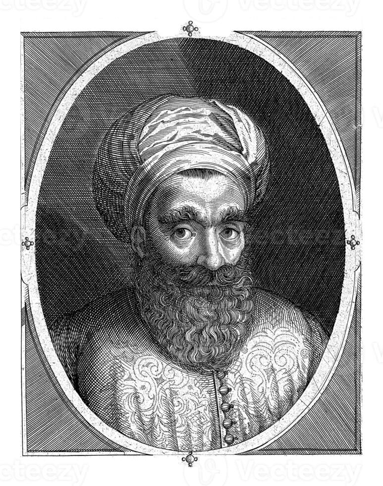 porträtt av suleyman pascha, dominicus custos, 1600 - 1604 foto