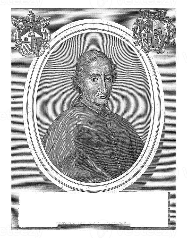 porträtt av kardinal vincenzo petra, girolamo rossi ii, efter pietro nelli, 1724 - 1762 foto