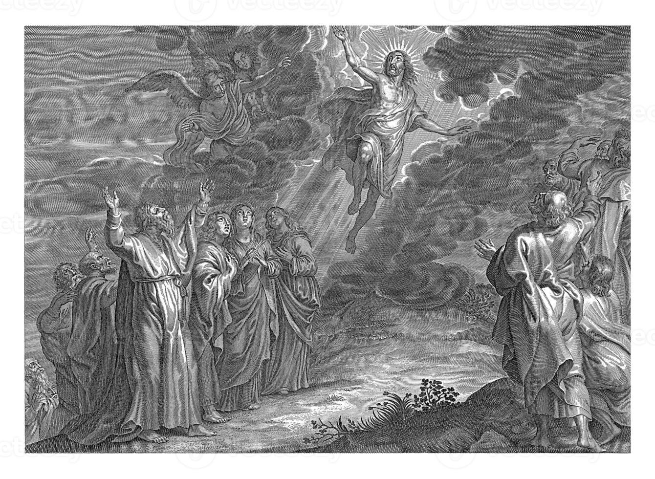 uppstigning, anonym, efter Abraham skåpbil diepenbeeck, efter schelte adamsz. bolswert, efter Peter paul rubens, 1630 - 1702 foto