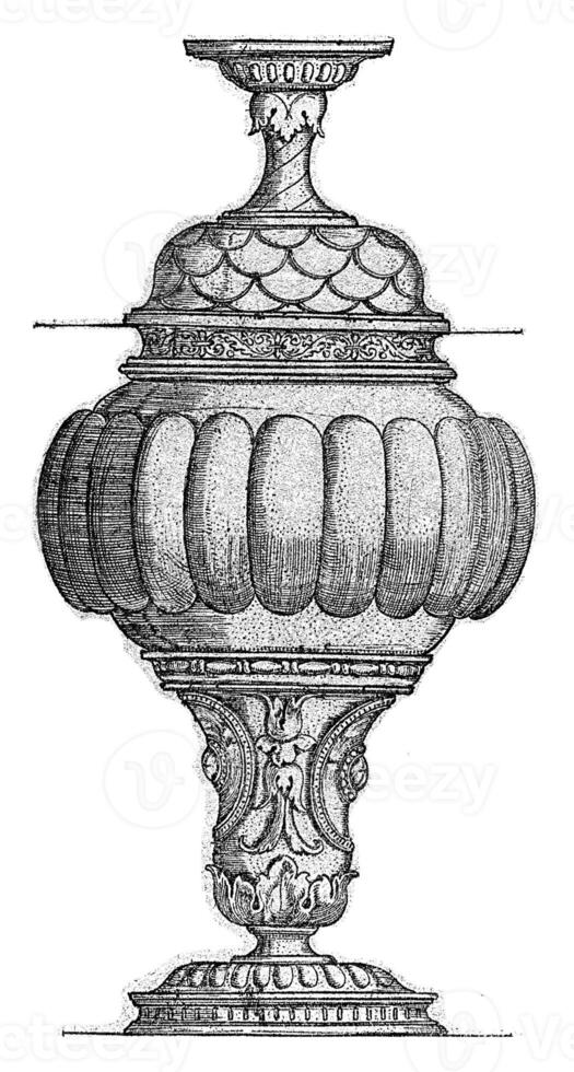 dubbel- bägare, hans sebald beham, 1510 - 1530 foto
