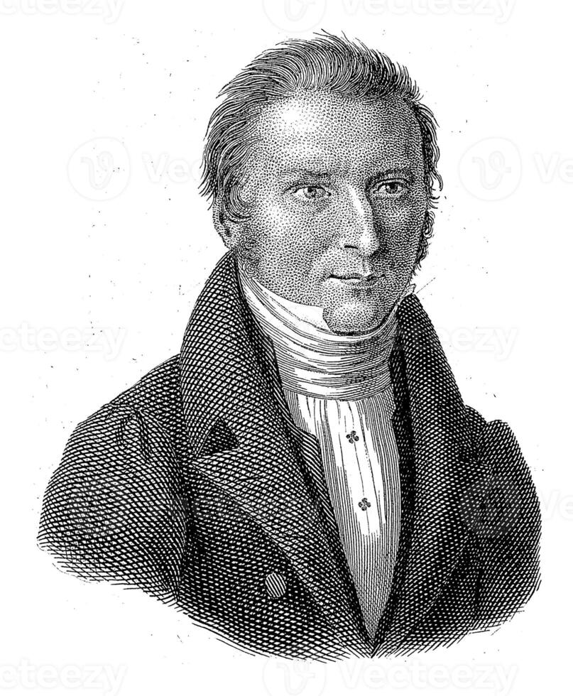 porträtt av alexander francois siffel, philippus velijn, 1836 foto