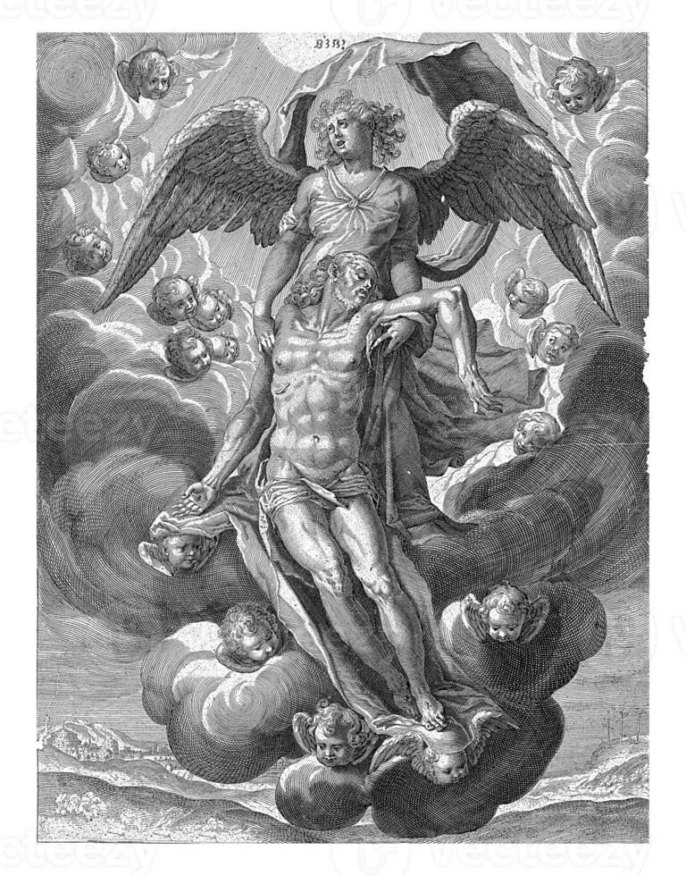 uppstigning av Kristus, dominicus custos, efter jacopo ligozzi, c. 1579 - c. 1615 foto