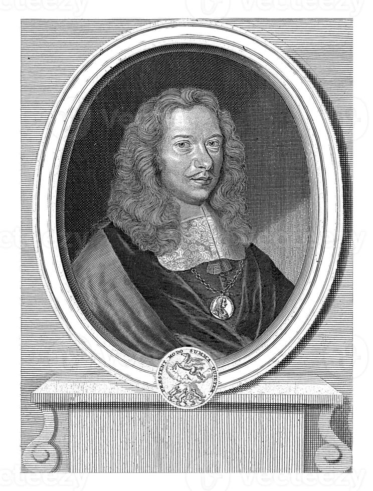 porträtt av robertus keuchenius, anthony skåpbil zijvelt, 1670 foto