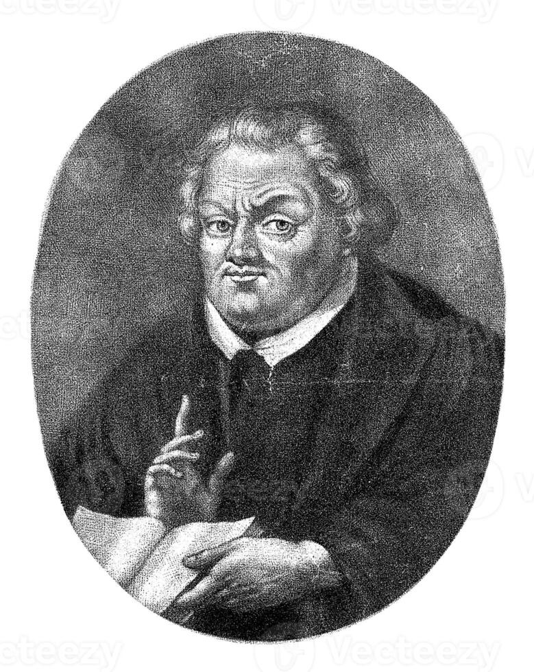 porträtt av Martin Luther, pieter schenk jag, 1670 - 1713 foto