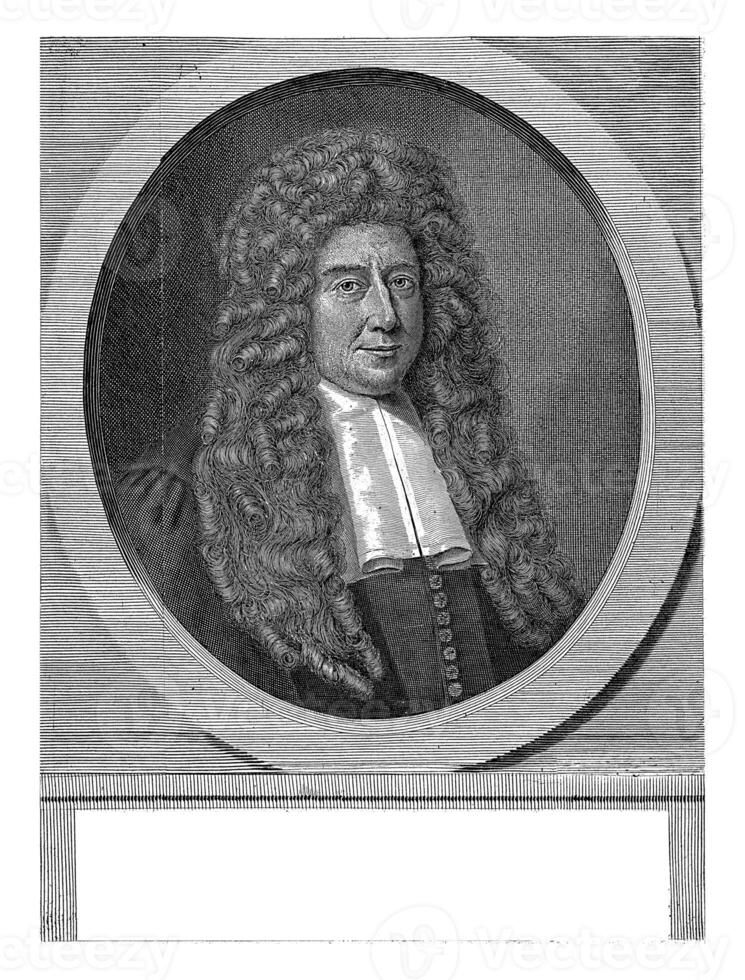 porträtt av Jacob gronovius, anthony skåpbil sivelvelt, 1693 foto