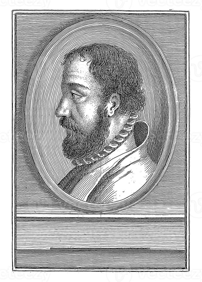 porträtt av låtskrivare marcantonio villani, j. verkruys, 1750 foto