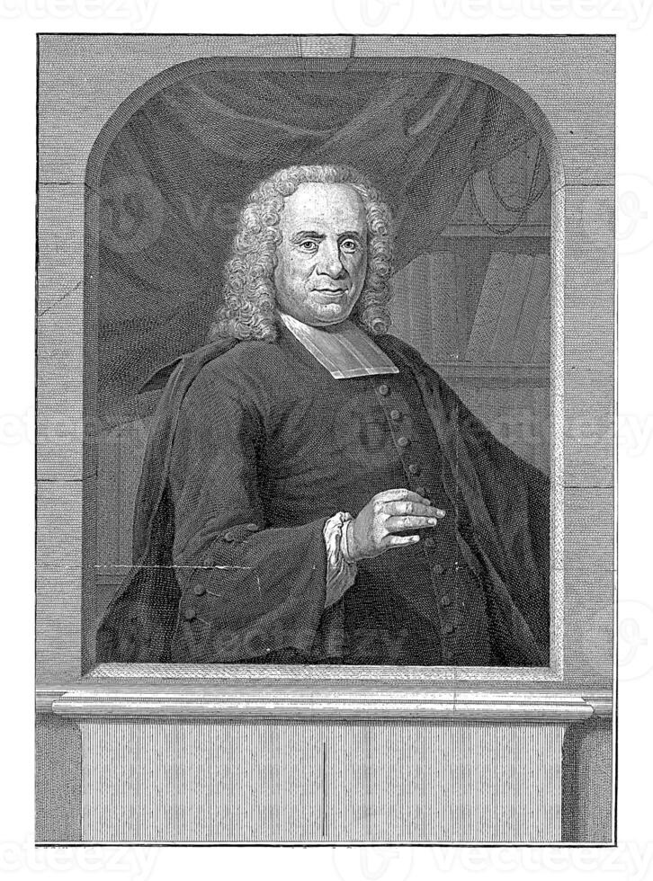 porträtt av wilhelmus skåpbil enhoorn, Jacob houbraken, efter jan Maurits quinkhard, 1750 - 1755 foto