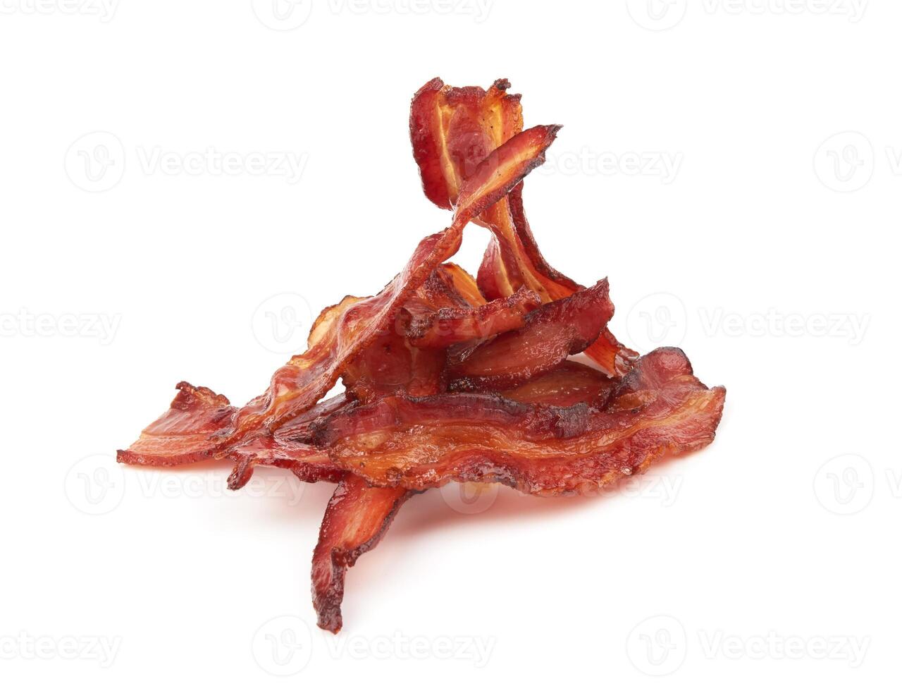kokta skivor av bacon foto