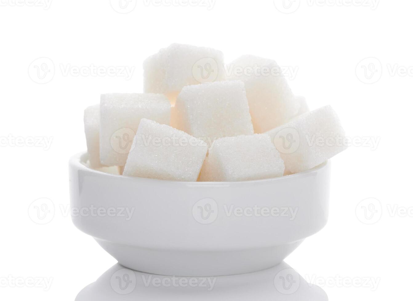 socker kuber på vit foto