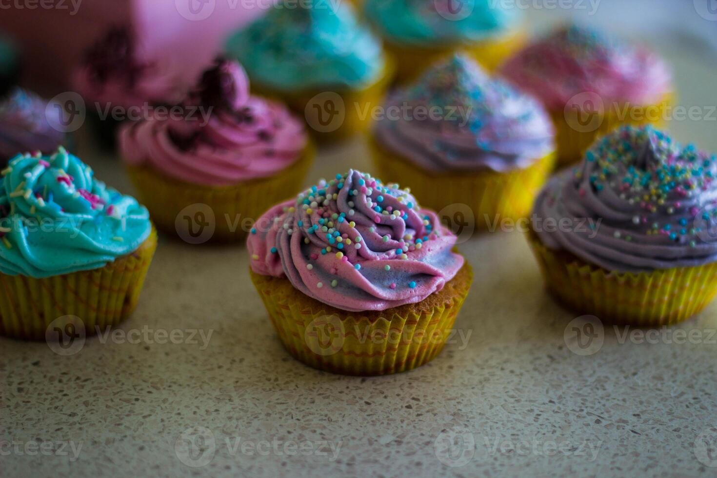 kön avslöja bebis dusch muffins foto