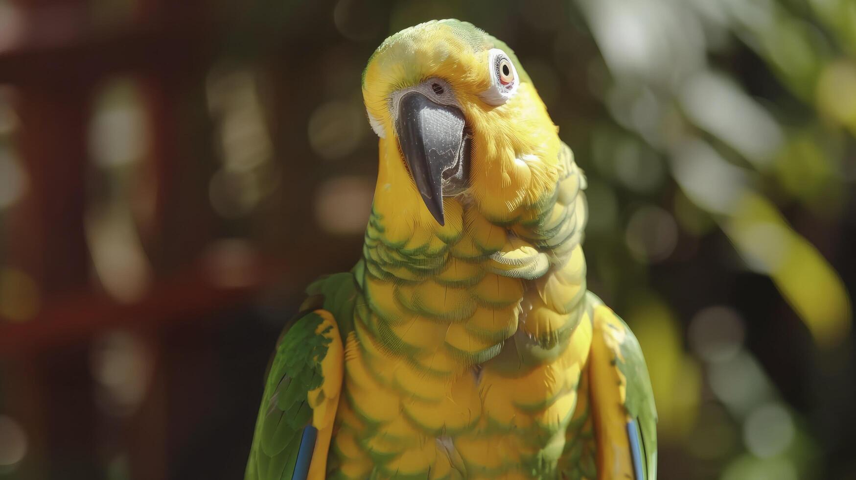 ai genererad en skön papegoja foto