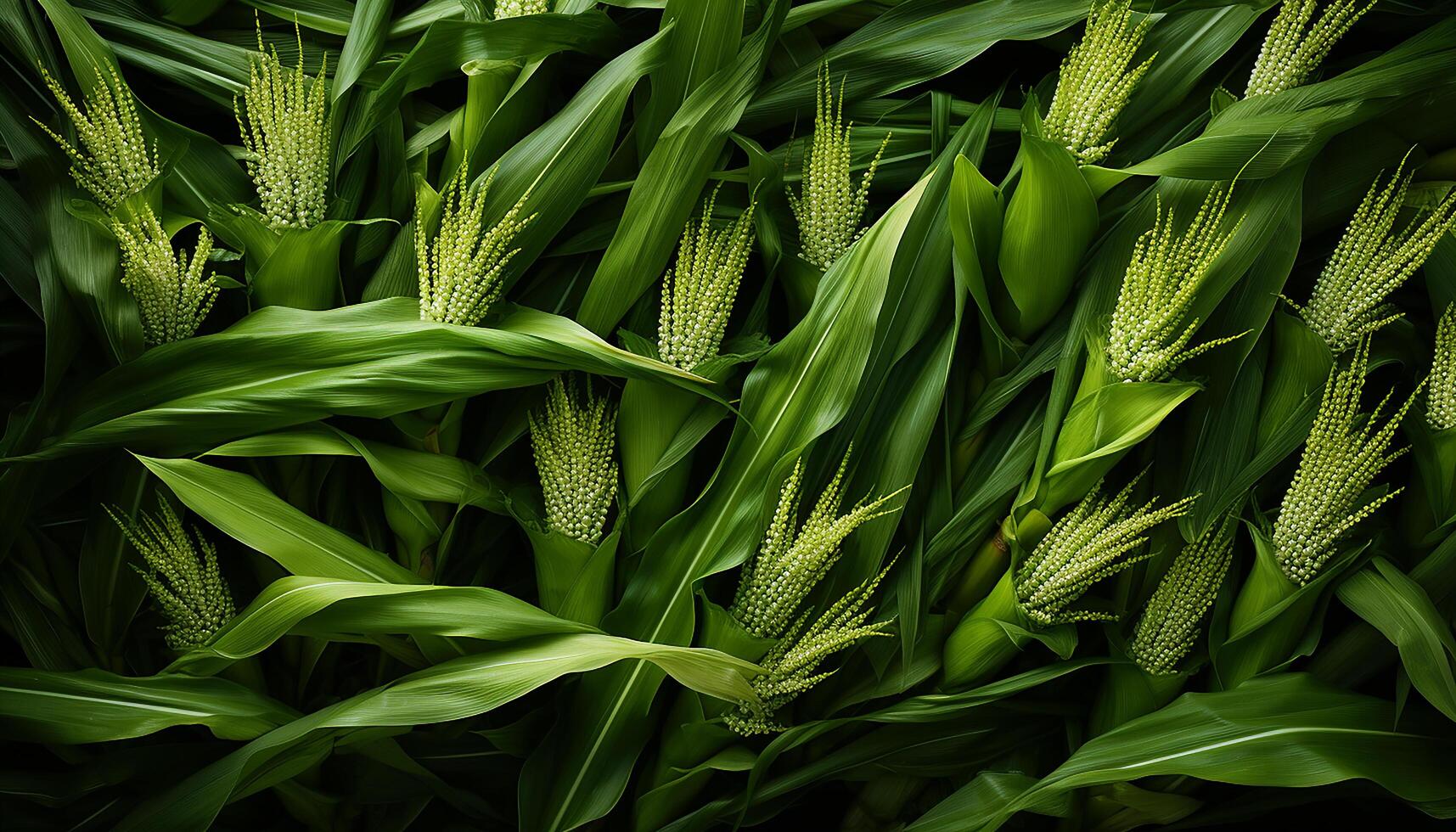 ai genererad färsk organisk vete, mogen majs, friska måltid, natur skönhet i skörda genererad förbi ai foto