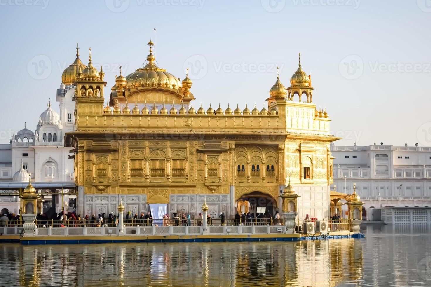 skön se av gyllene tempel - harmandir sahib i amritsar, punjab, Indien, känd indisk sikh landmärke, gyllene tempel, de huvud fristad av sikher i amritsar, Indien foto