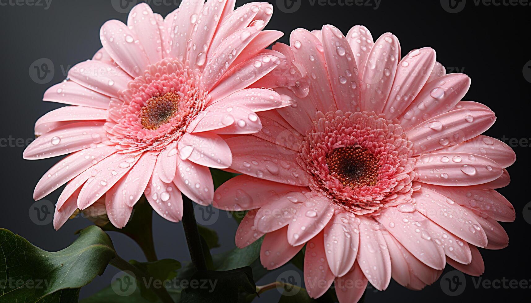 ai genererad vibrerande gerbera daisy speglar skönhet i natur färgrik bukett genererad förbi ai foto
