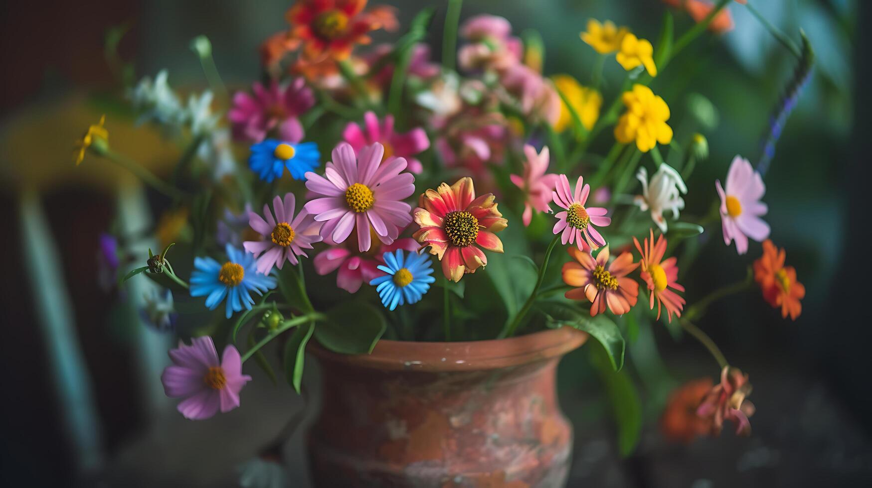 ai genererad vibrerande grön blad i fokus med solljus filtrering genom lövverk foto