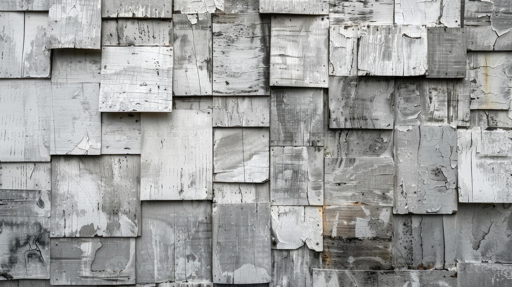 ai genererad årgång vit tvättades trä bakgrund med abstrakt trä- textur bitar. ai genererad foto