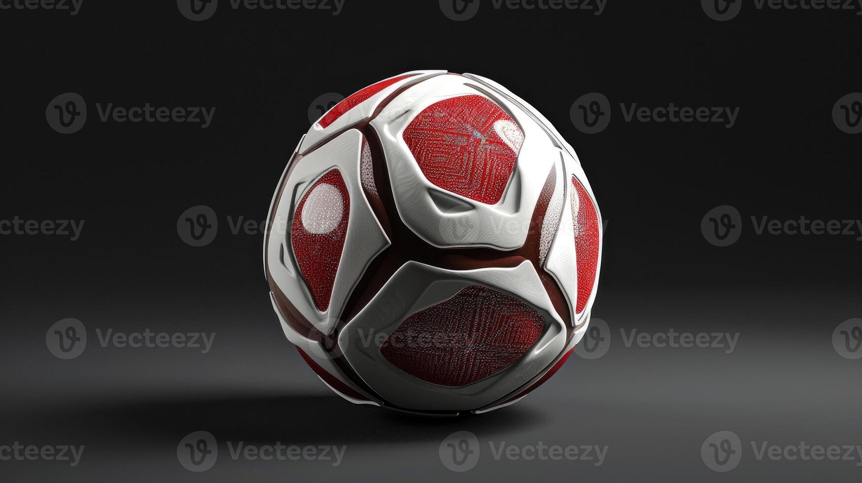 ai genererad utforska de intrikat av en 3d återges fotboll boll, var allra senaste teknologi möter de världens mest älskad sport. ai genererad. foto