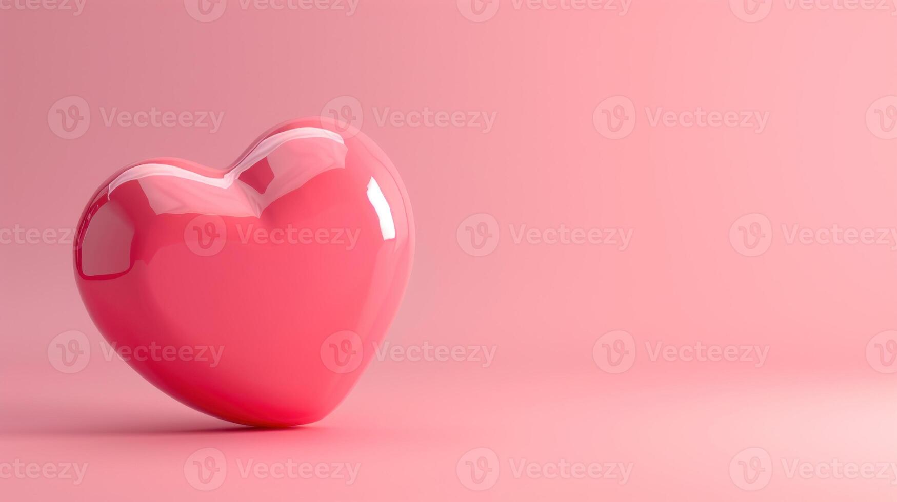 ai genererad kärlek tycka om hjärta social media underrättelse ikon på rosa pastell Färg bakgrund foto