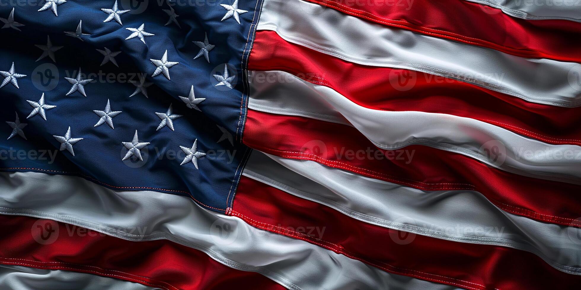 ai genererad illustration av de USA nationell flagga foto