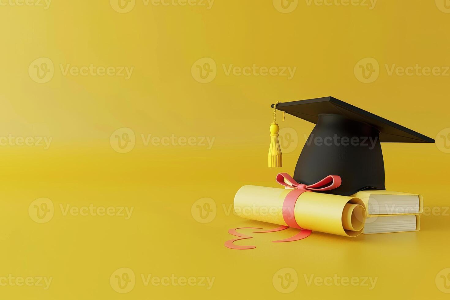 ai genererad gradering keps och diplom i de begrepp av akademisk prestation eller utbildning foto
