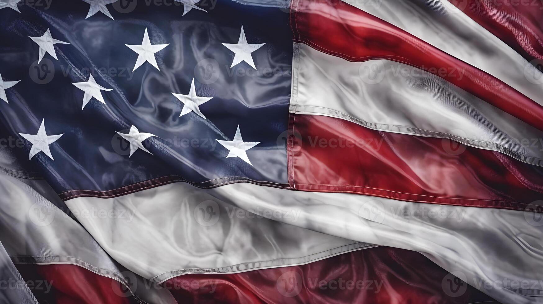 ai genererad ett amerikan flagga är visad i detta Foto