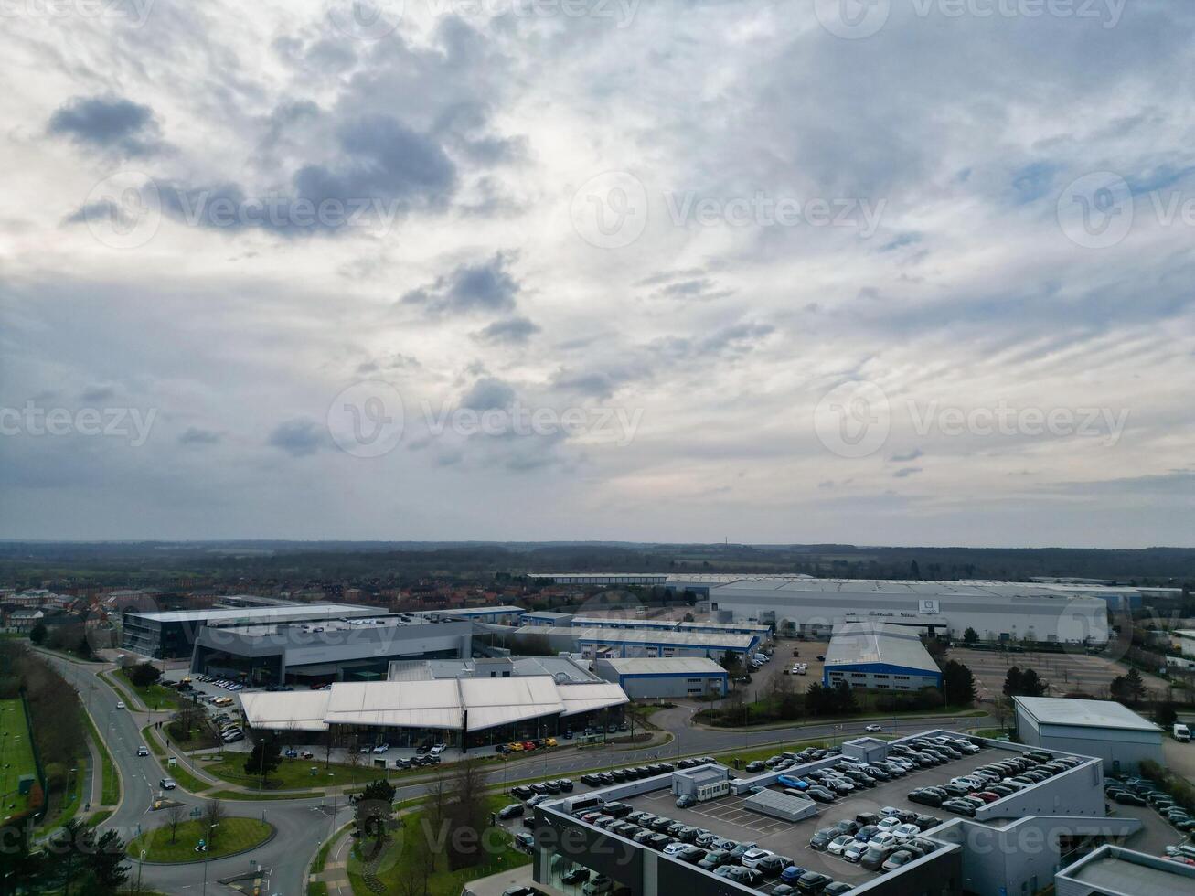 hög vinkel se av central hattfält stad av England, bra Storbritannien. Mars 9:e, 2024 foto