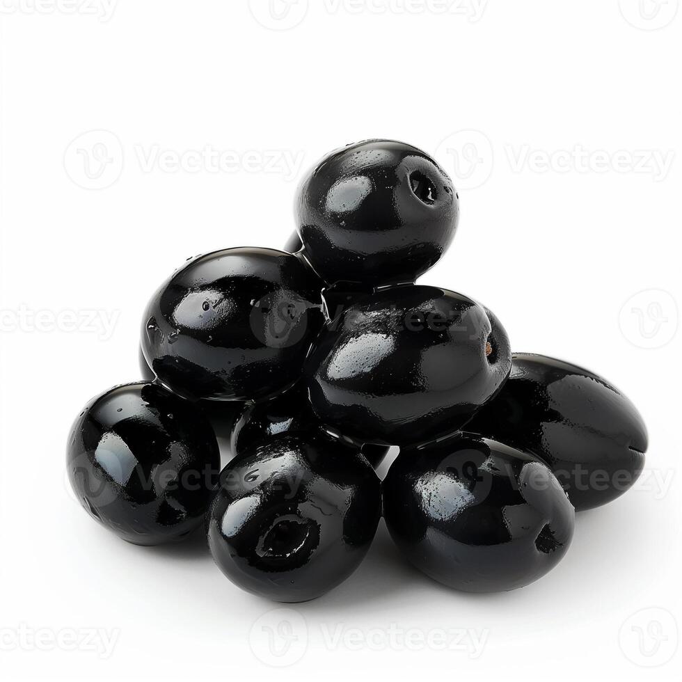 ai genererad svart oliver lugg isolerat medelhavs kök begrepp foto
