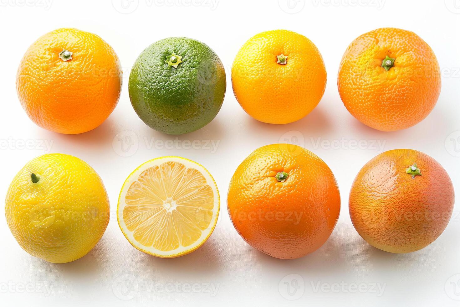 ai genererad färsk citrus- sortiment med kopia Plats foto