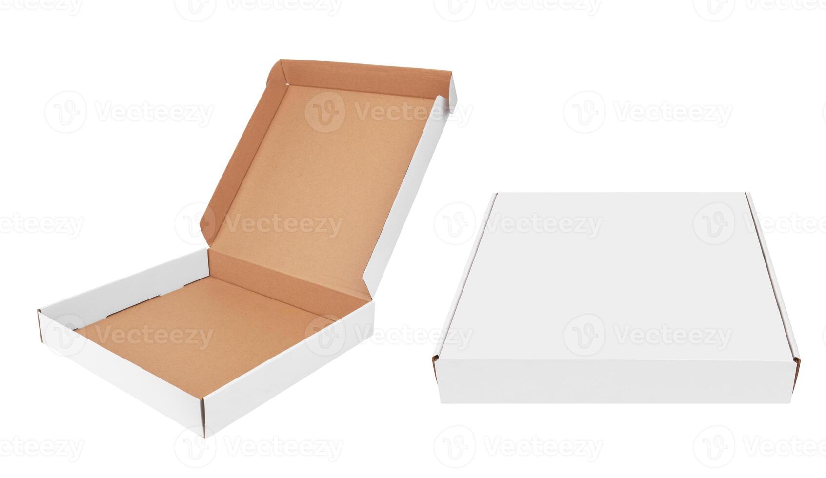 papper låda på vit foto