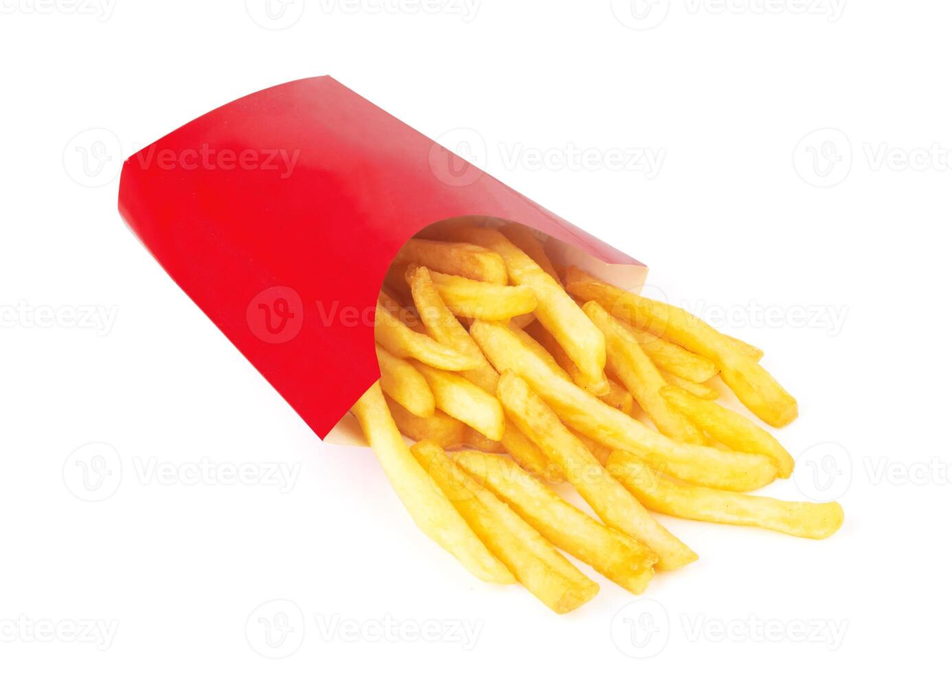 pommes frites på vitt foto