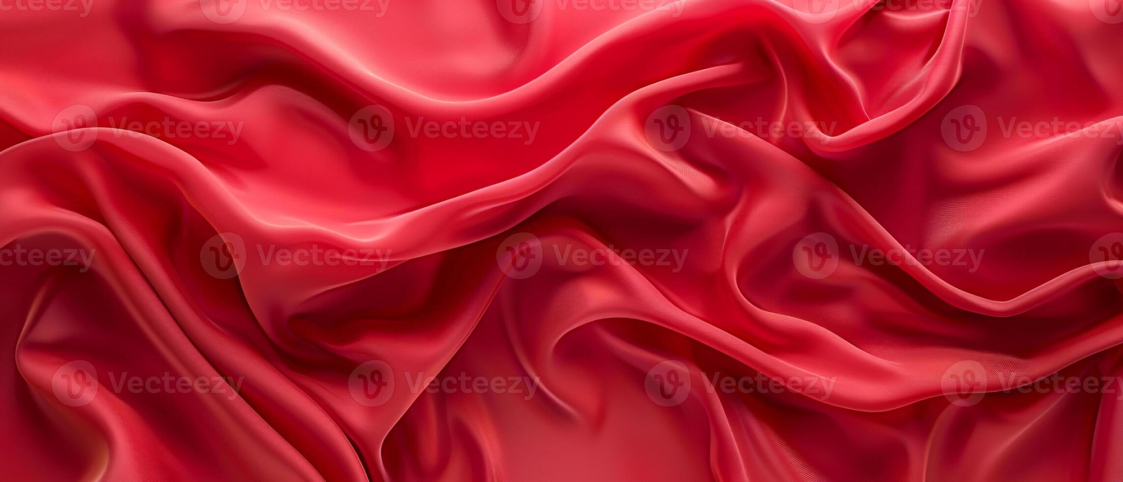 ai genererad lyx slät röd silkig Vinka med mång skikten textur. vibrerande slät ljus Färg lutning. foto