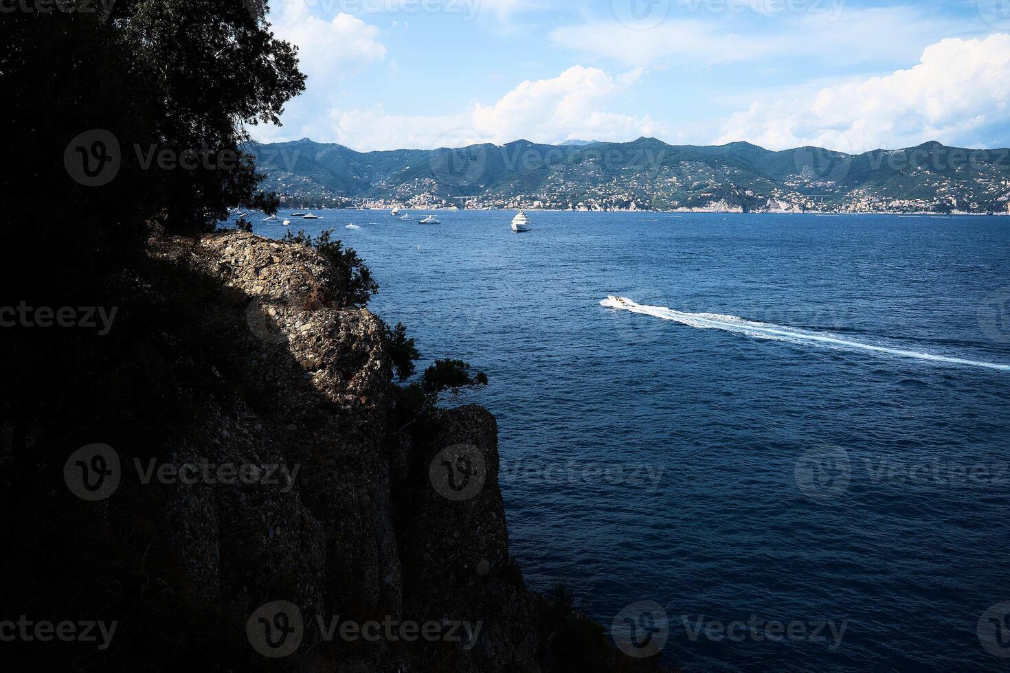 en skön kust av portofino foto