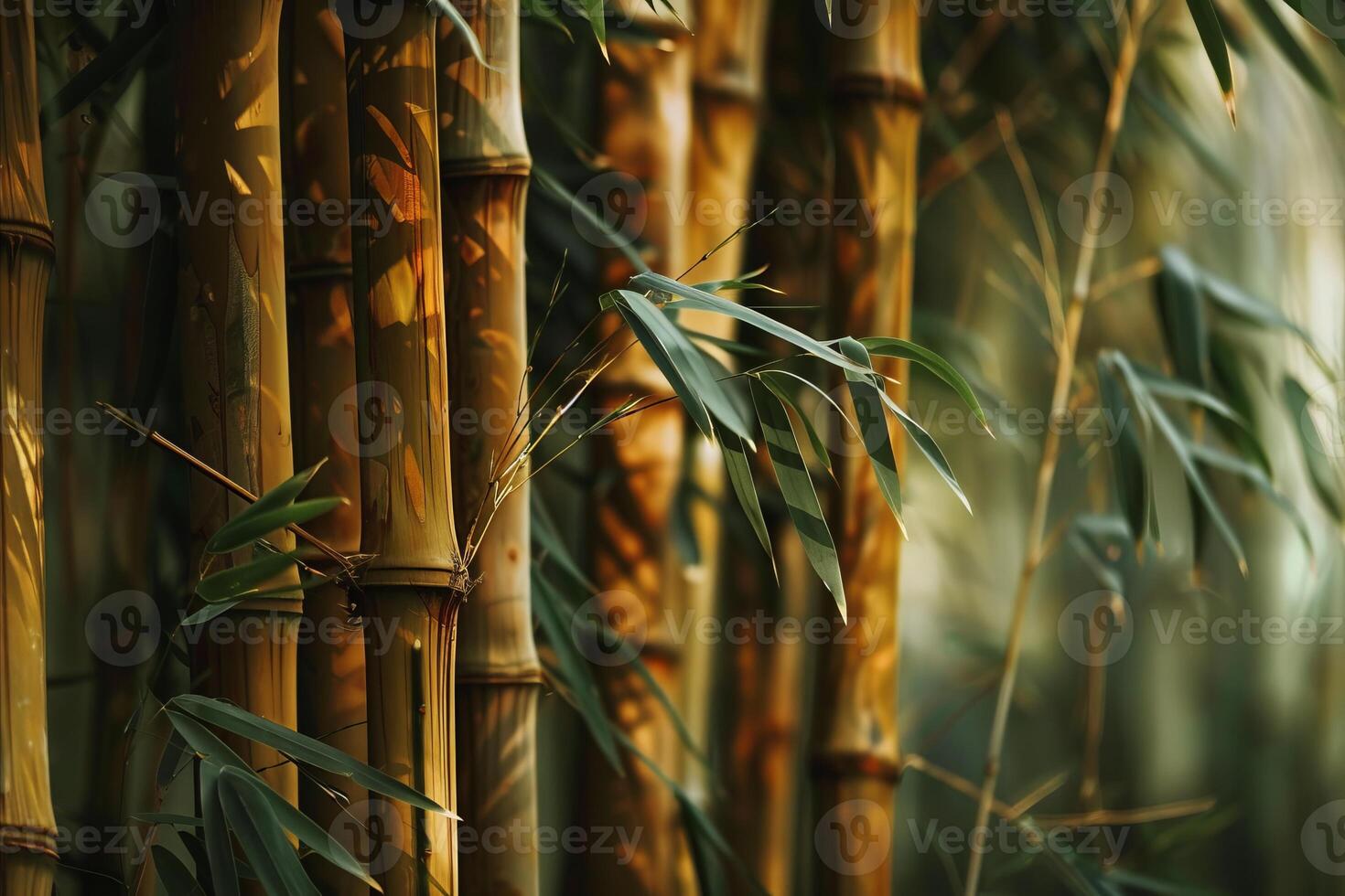 ai genererad bambu lund, bambu skog foto
