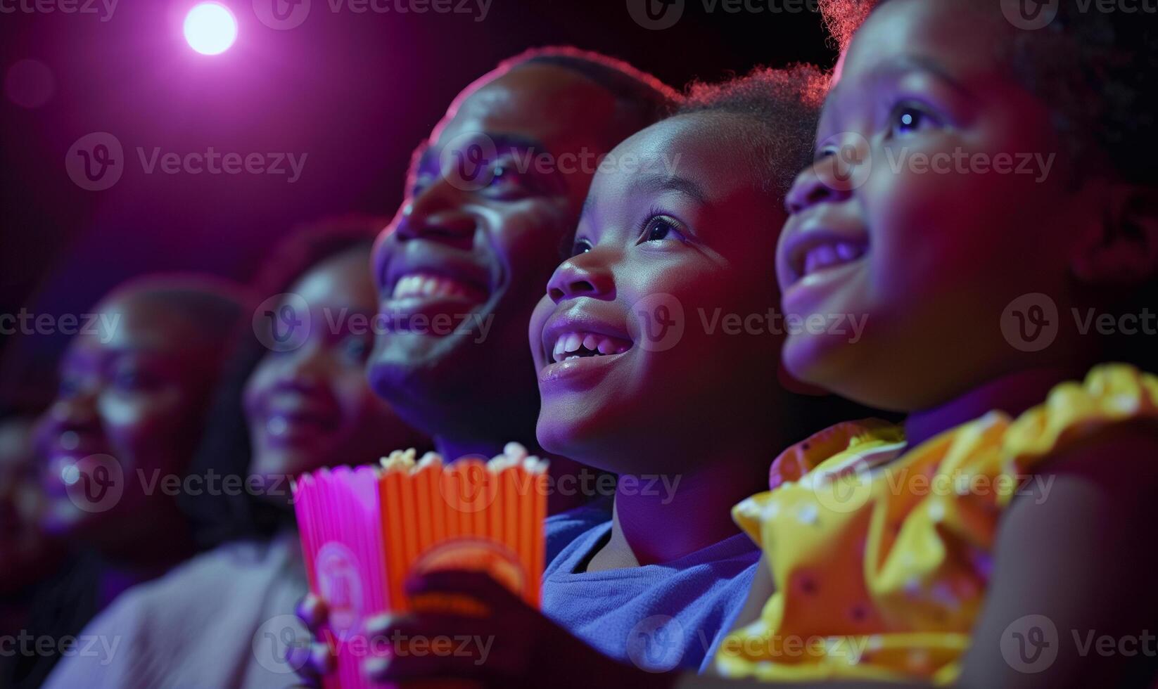 ai genererad familj film natt - fängslande stunder på de bio foto