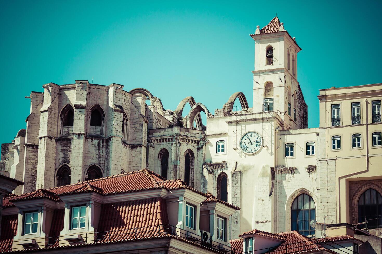 typisk byggnad de Centrum av Lissabon, portugal foto