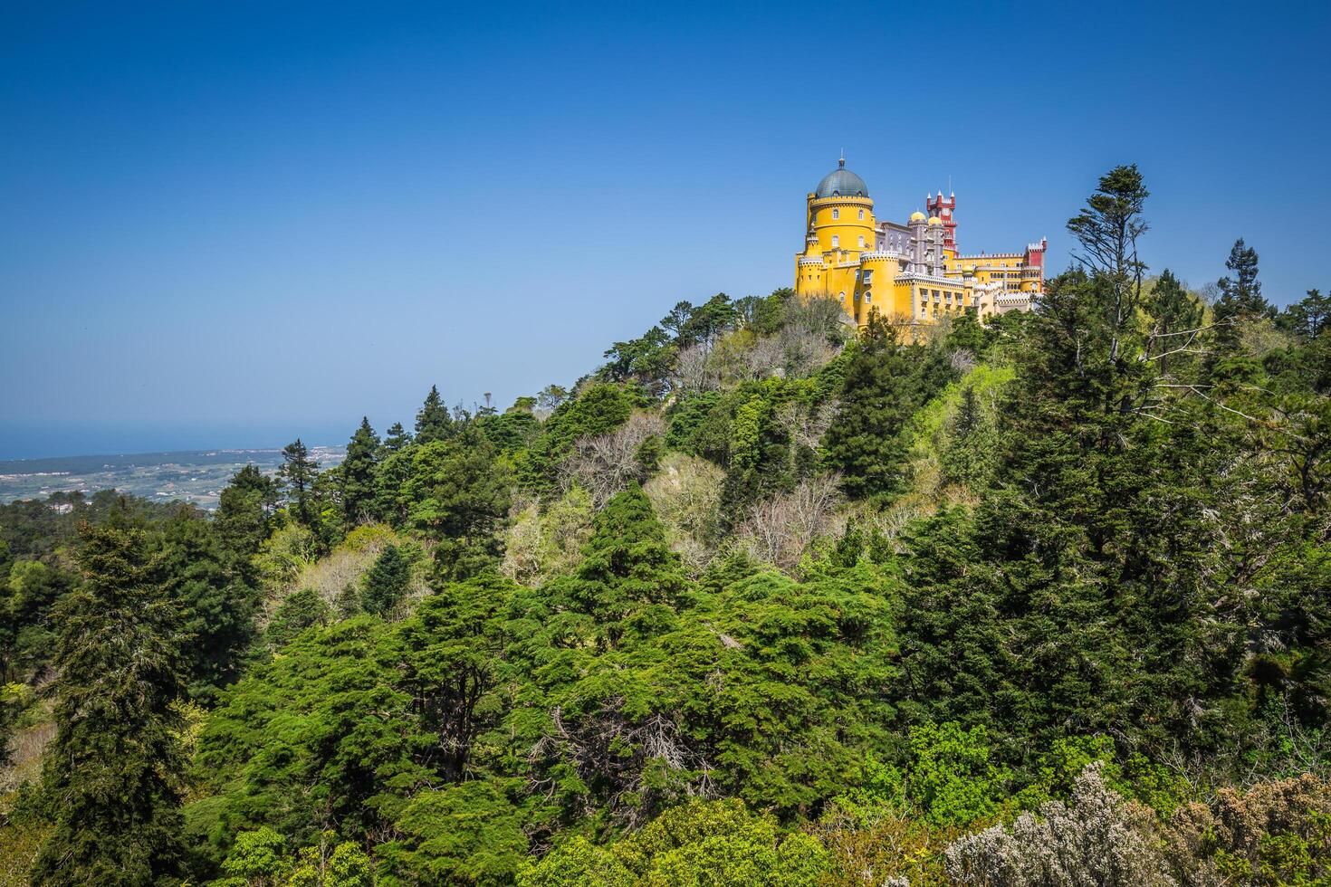 sintra, portugal på pena nationell palats. foto