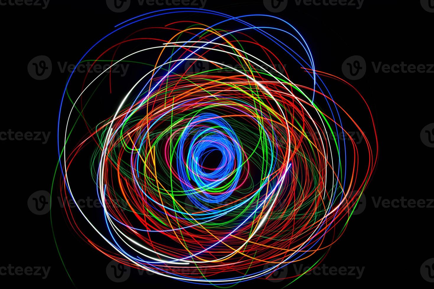 rör på sig virvlar av färgad lampor foto
