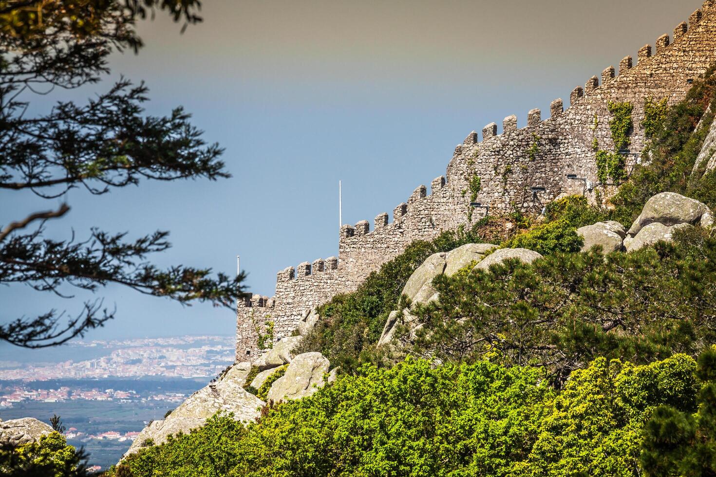 se av de hedar slott i sintra, portugal foto