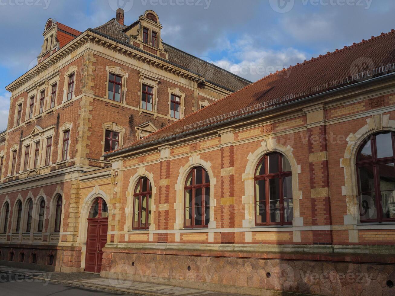 Grimma stad i saxonia foto