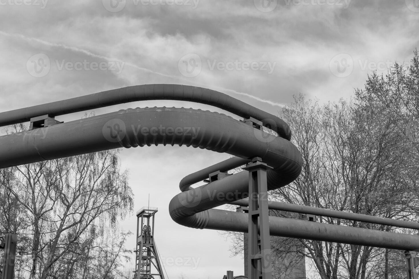 gammal kolgruva i de tysk ruhr aerea foto