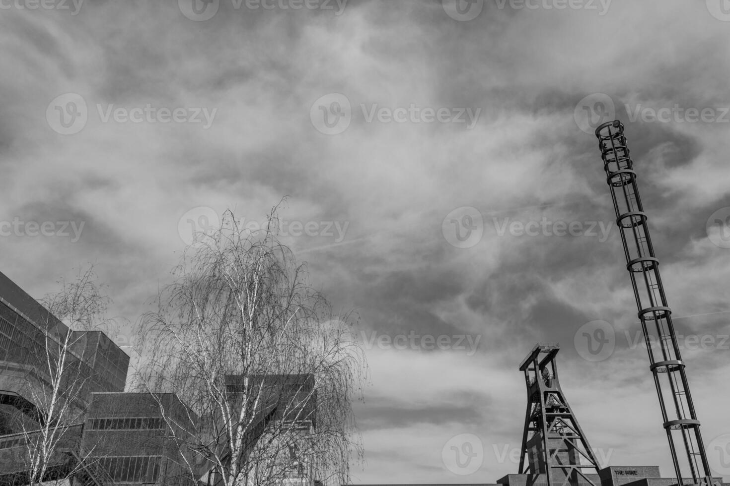 gammal kolgruva i de tysk ruhr aerea foto