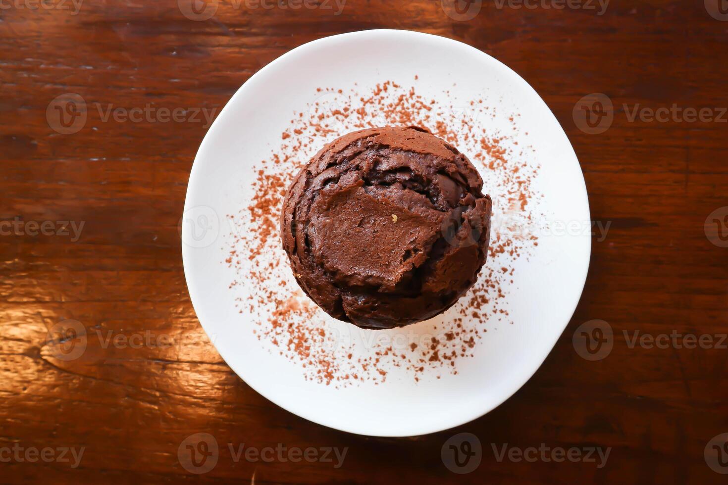 choklad kaka eller mörk choklad kaka eller choklad muffin foto