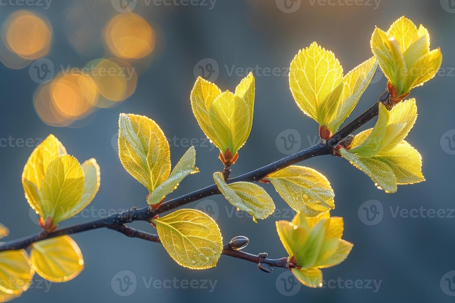 ai genererad ljus vår grönska natur professionell fotografi foto