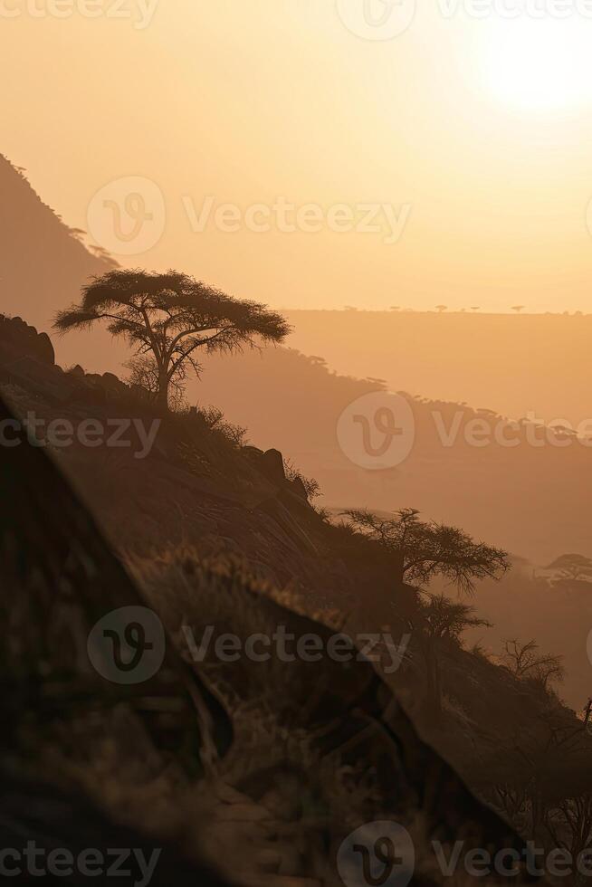 ai genererad afrika landskap detaljer foto