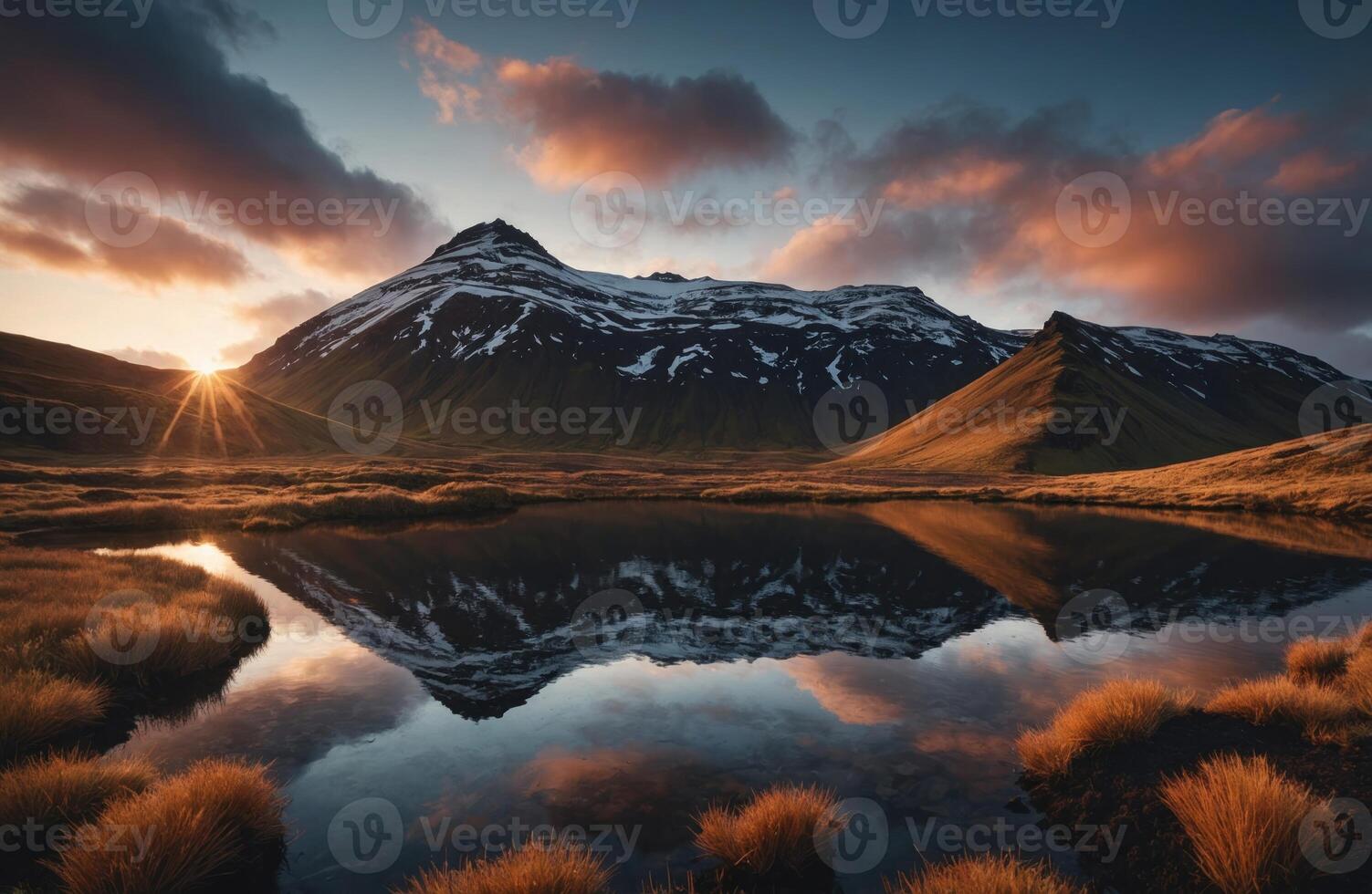 ai genererad hisnande visningar av island foto