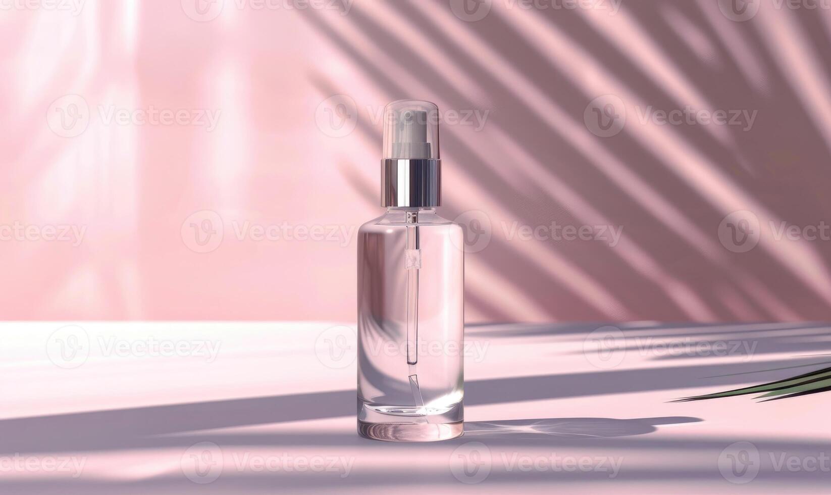 ai genererad matt glas flaska attrapp visa upp en lyxig hydratiserande ansiktsbehandling serum med en elegant modern design foto