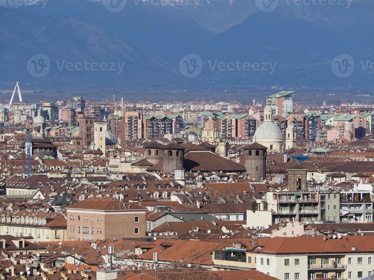 Flygfoto över turin foto